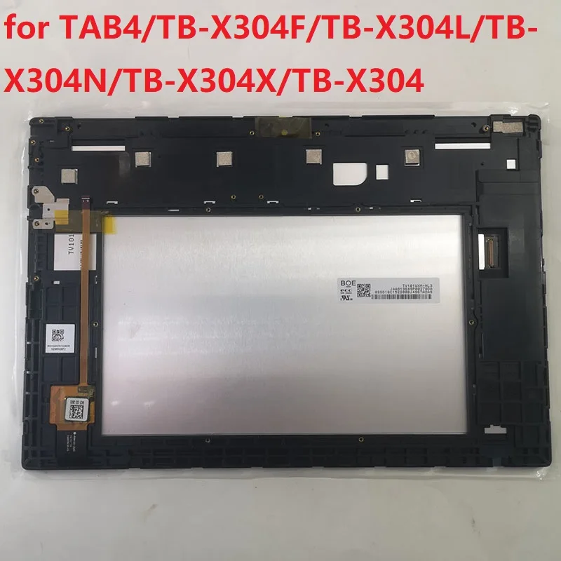 X304 LCD Display Touch Screen Digitizer Full Assembly with Frame for Lenovo TAB4 TB-X304F TB-X304L TB-X304N TB-X304X TB-X304