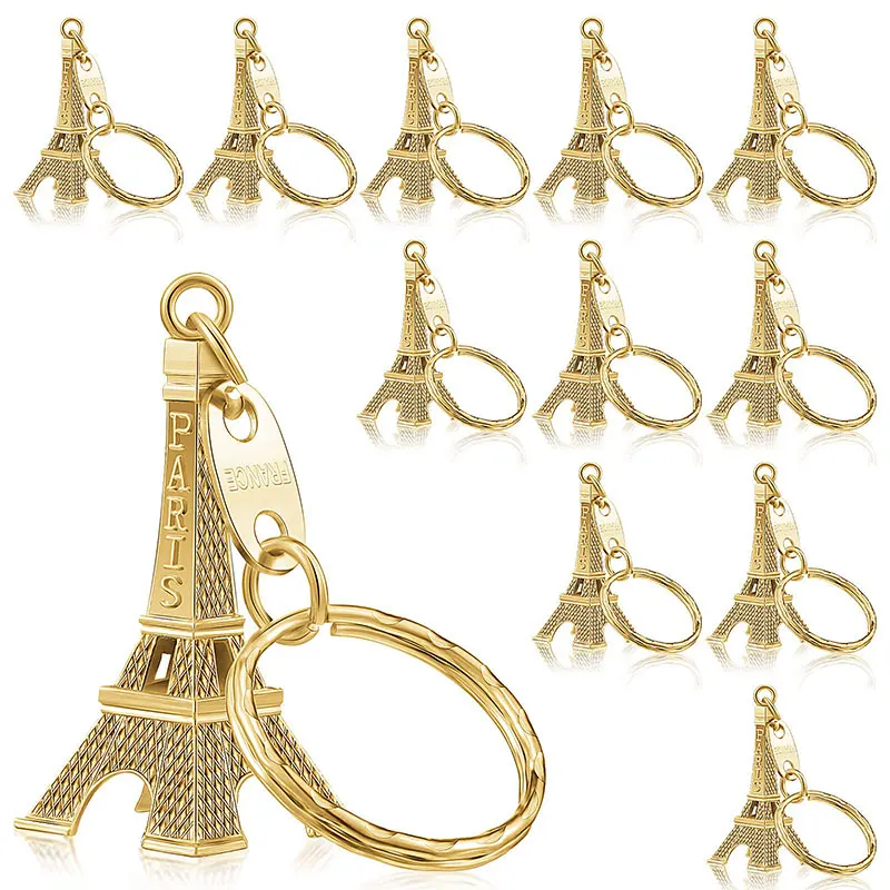 

60pcs Paris Eiffel Tower Shape Keychain Novelty Gadget Trinket Souvenir Christmas Gift Keychain