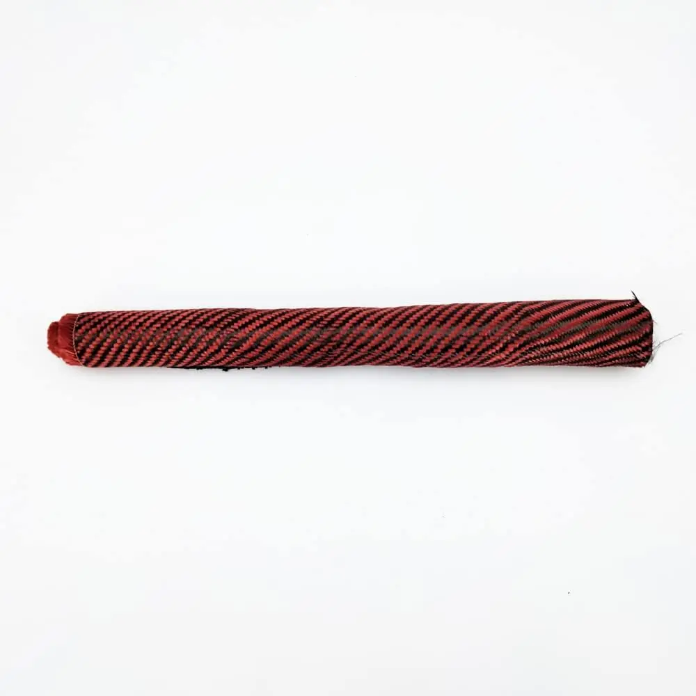 

12" X 60" Carbon Fiber Fabric Cloth 3k 2x2 Twill Weave Fabric 220gsm Black & Red