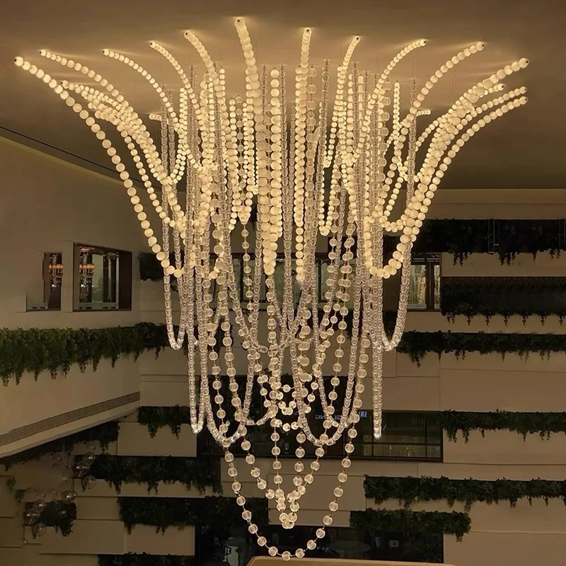

Modern LED Golden Glass Pendant Lamp for Living Room, Stairwell Home interior lighting Chandelier, Metal Lustre