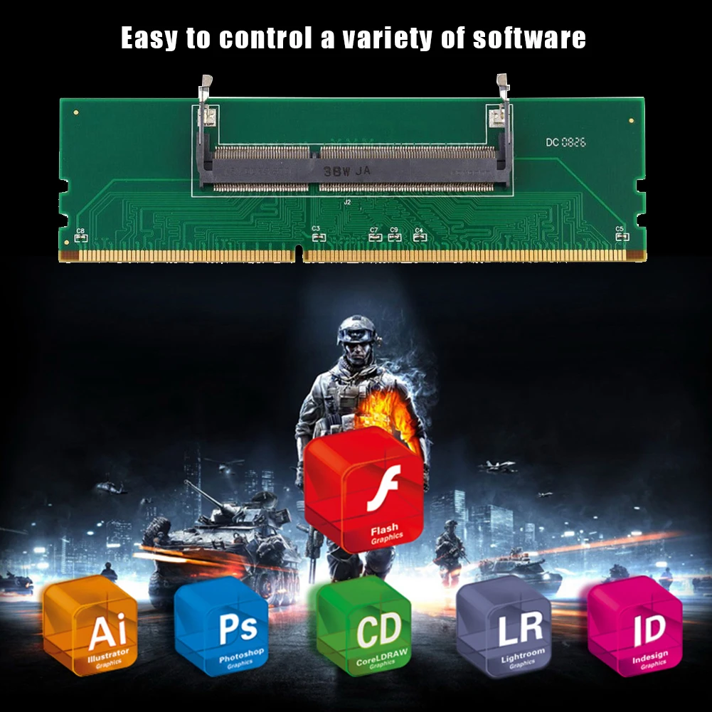Professional Laptop 200 Pin DDR3 SO-DIMM to Desktop 240 Pin DIMM DDR3 Adapter
