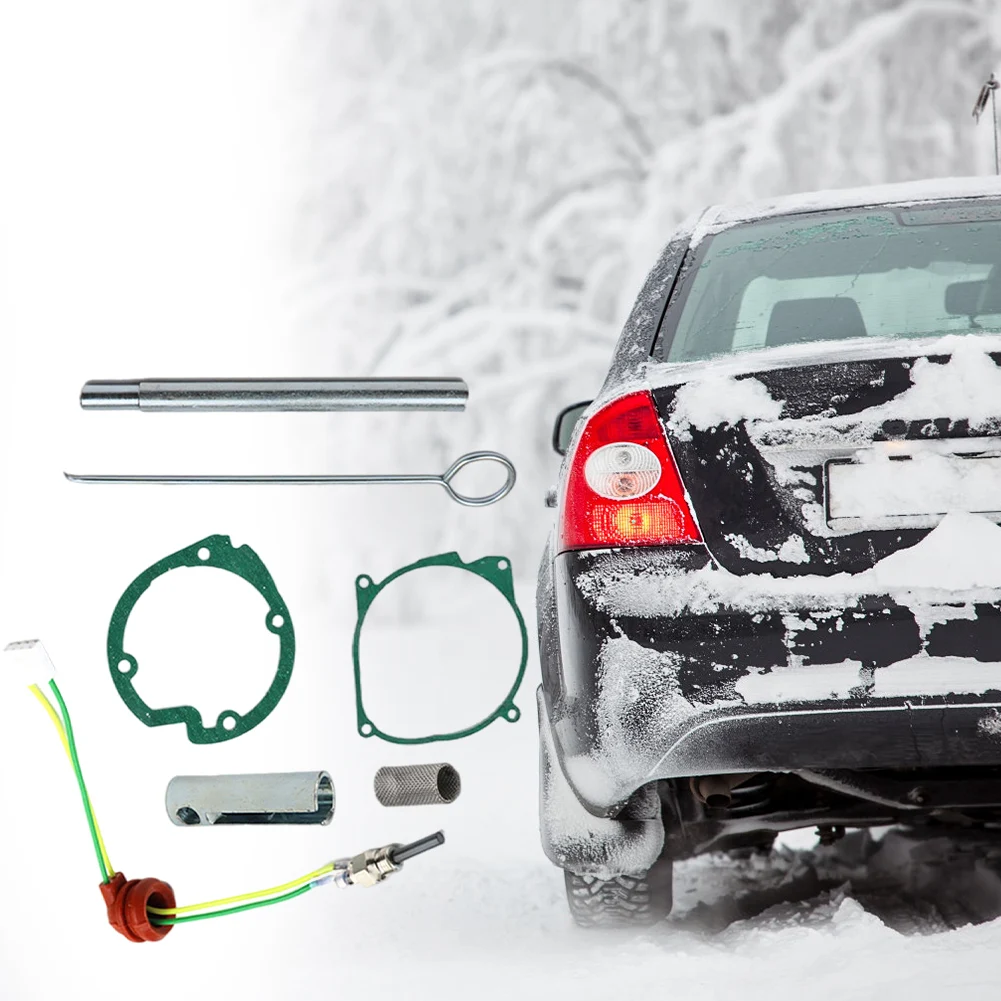 7PCS Riscaldatori per roulotte cinesi 12V/24V Kit di riscaldamento per parcheggio per auto Candela incandescente in ceramica Chiave Guarnizione Kit di servizio spina riscaldatore aria diesel