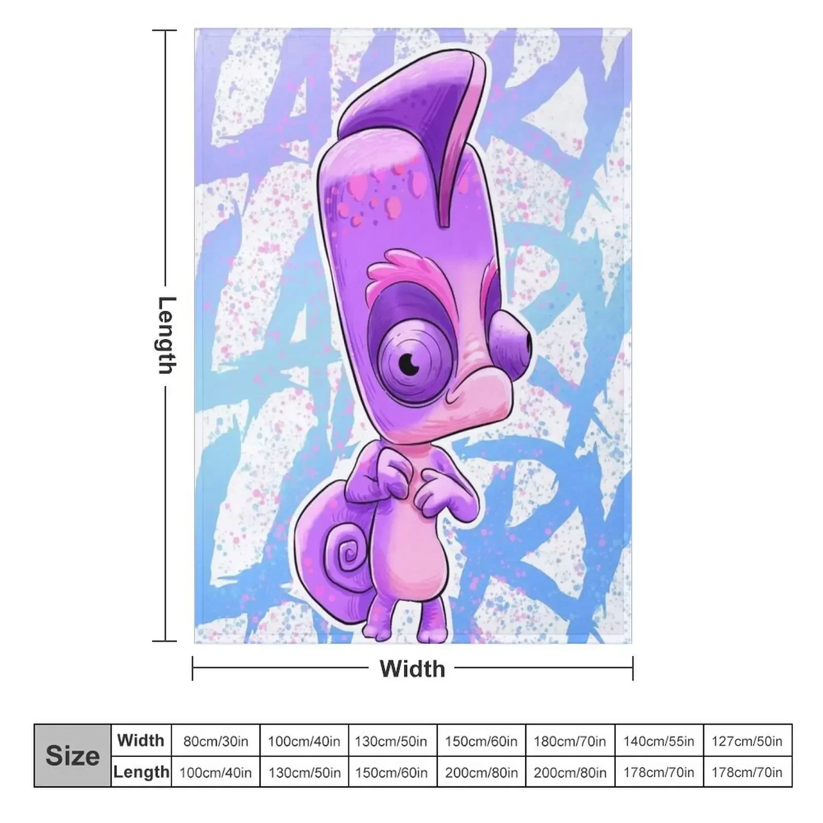 ZOOBA Larry The Cameleon Throw Blanket Camping Flannels funny gift Beautifuls Decoratives christmas gifts Blankets