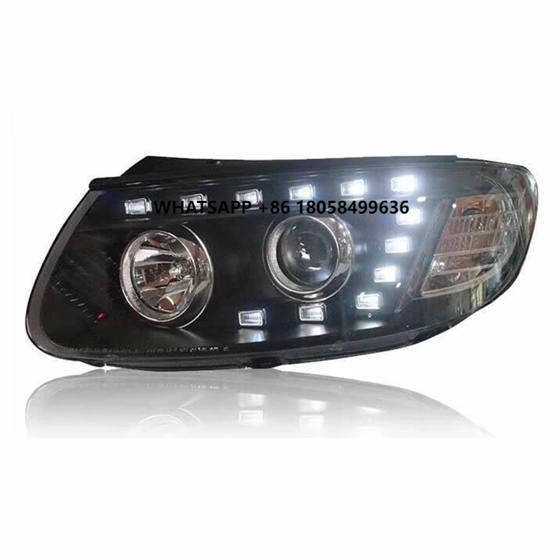 

Customized Full LED Headlights for yundai New Santa Fe 2006-2012 Bi-xenon Projector Lens Front Lamps With DRL