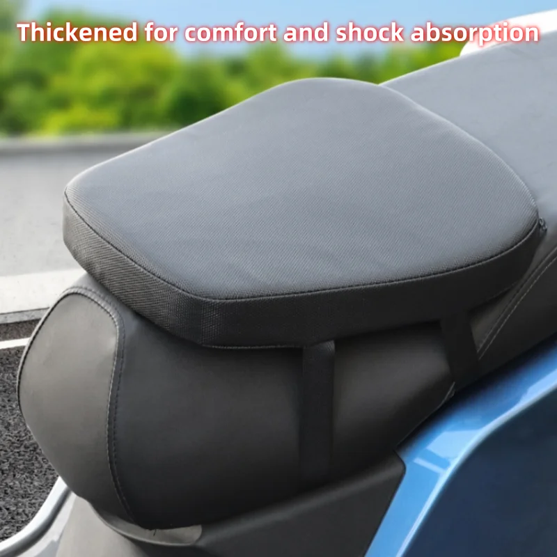For Electric Vehicle Cushion Shock Absorbing Sunproof Waterproof Seat Cushion Motorcycle Heightened Thickening Cushion