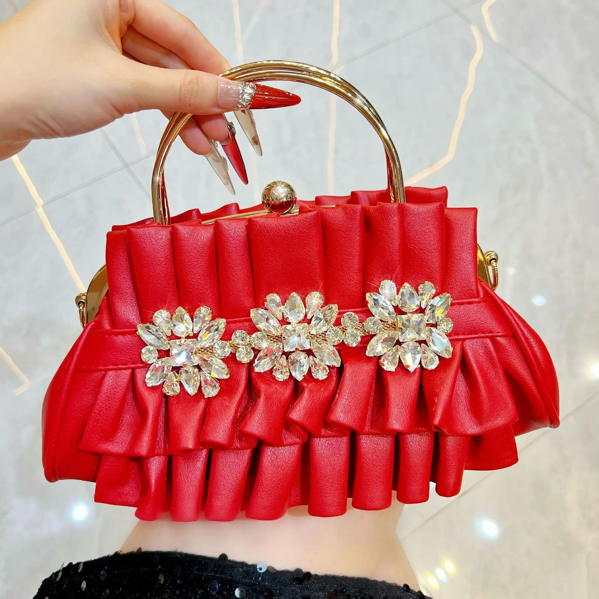 

Женская сумка в сложенном виде, сумка знаменитостей, модная темпераментная сумка для ужина