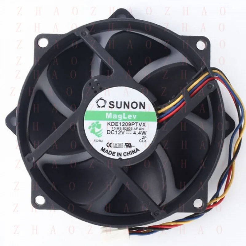 L+ for Sunon KDE1209PTVX CPU Round Fan DC 12V 4.4W 4Pin 90/80mm x25mm