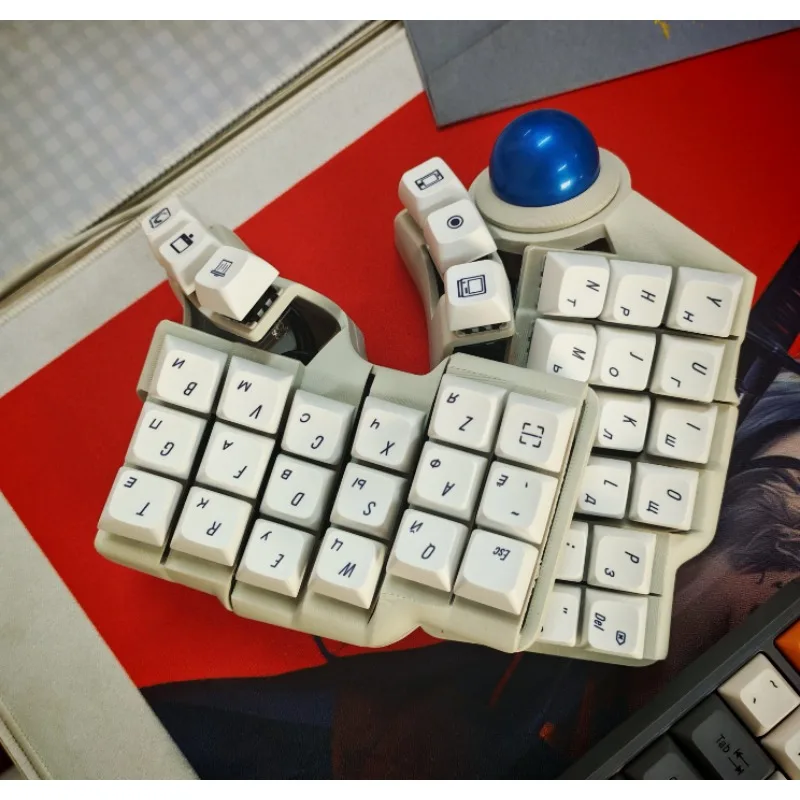 Teclados ergonómicos divididos Charybdis 3X6 con Trackball integrado, teclado mecánico inalámbrico ZMK personalizado de intercambio en caliente para juegos de PC