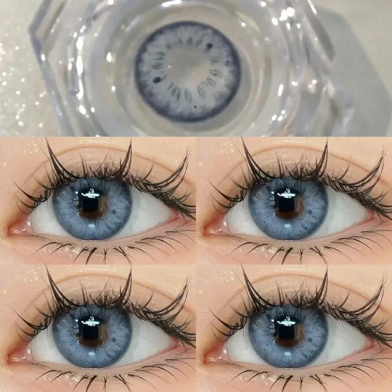 KSSEYE 2PCS Colored Contact Lenses for Eyes Natural Beauty Brown Pupils Circle Lenses Cosmetics Color Lense Yearly Fast Shipping