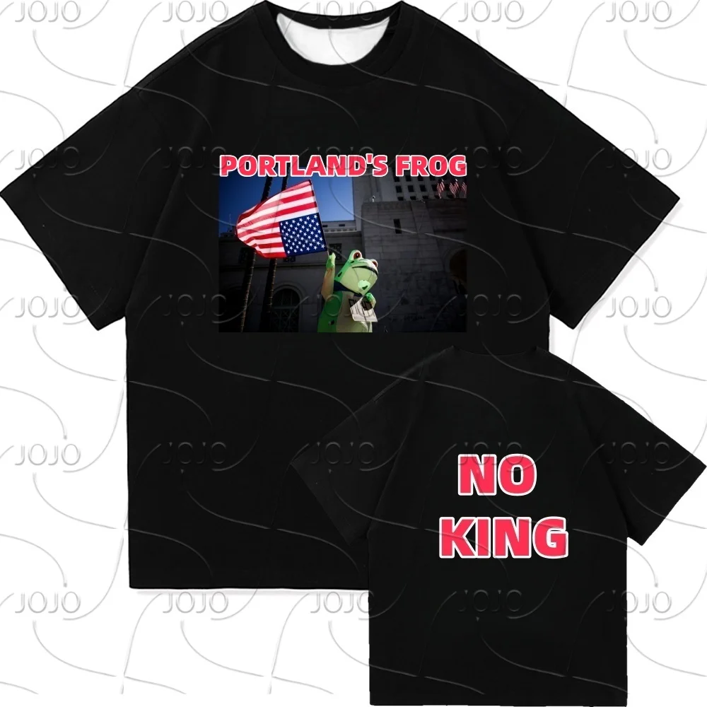 

USA Portland's Frog Protests NO KING, футболка Free Frog Parade, быстросохнущая и дышащая футболка с 3D принтом для косплея