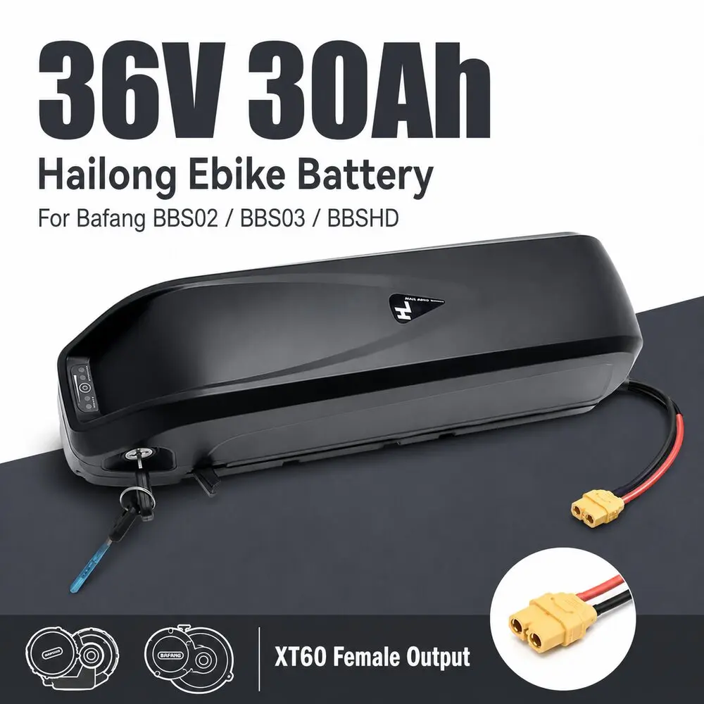 Elektrofahrrad-Akku 36V 48V Passend für Bafang BBS02 BBS03 BBSHD Hailong Unterrohr-Ersatzpack mit BMS