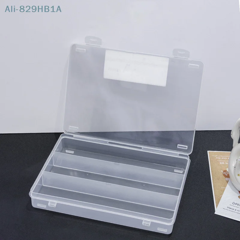 Caja de almacenamiento adhesiva para esmalte de uñas, caja de almacenamiento de joyería dividida, caja de almacenamiento de escritorio transparente de gran capacidad para salón de uñas