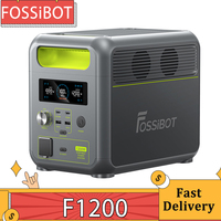 FOSSiBOT F1200 Portable LiFePO4 Power Station 1024Wh Capacity 1200W Rated Power 3 LED Light Modes 7 Output Ports BMS Protection