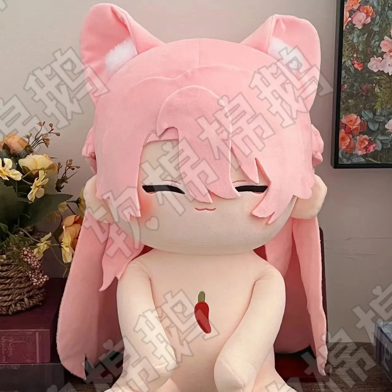 

40CM Anime Honkai: Star Rail Jiao qiu Doll Cartoon Dress UP Cosplay Sitting Posture Soft Body Pillow Adorable Game Gift