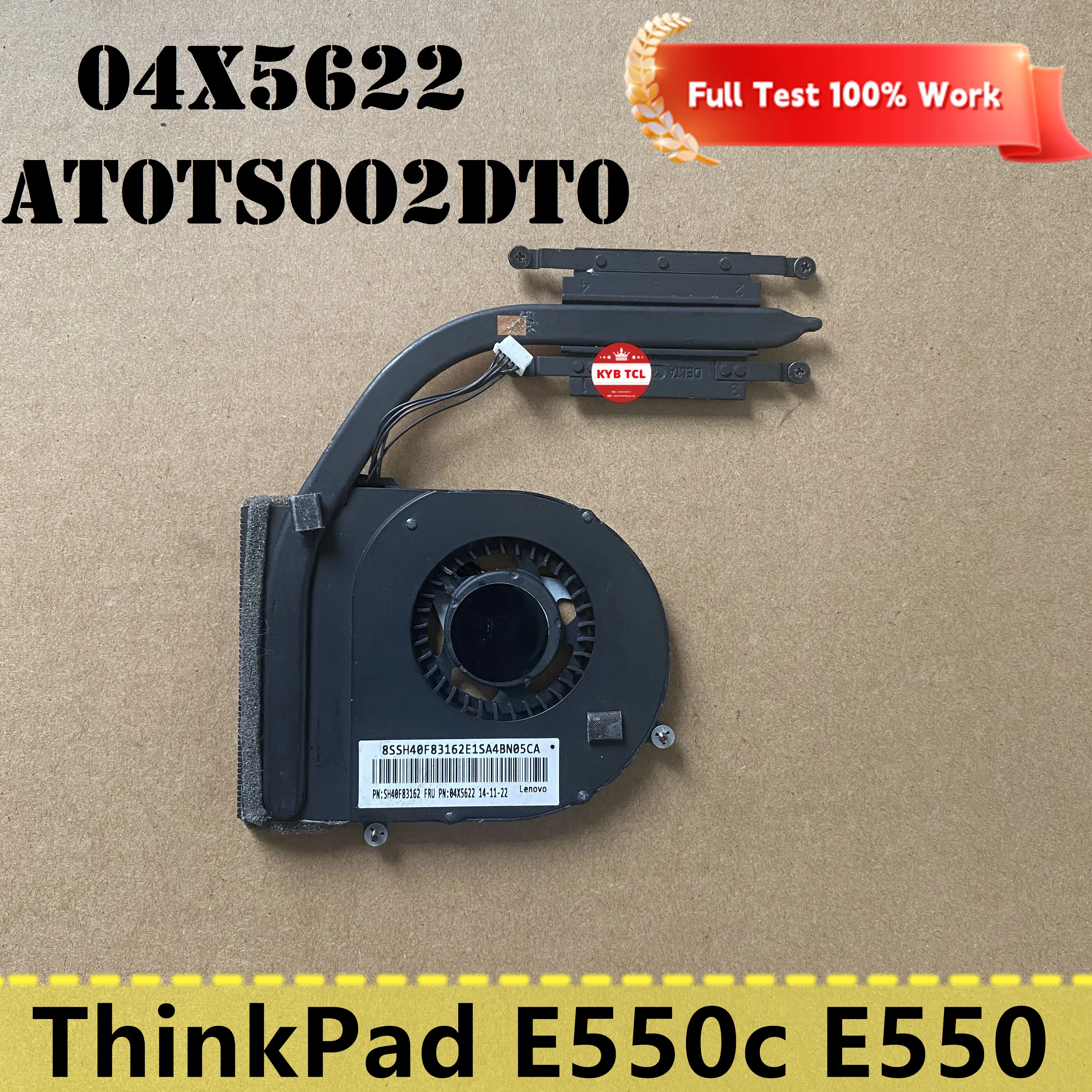 For Lenovo ThinkPad E550c E550 Laptop CPU Cooling Fan + Heatsink AT0TS002DT0 04X5622