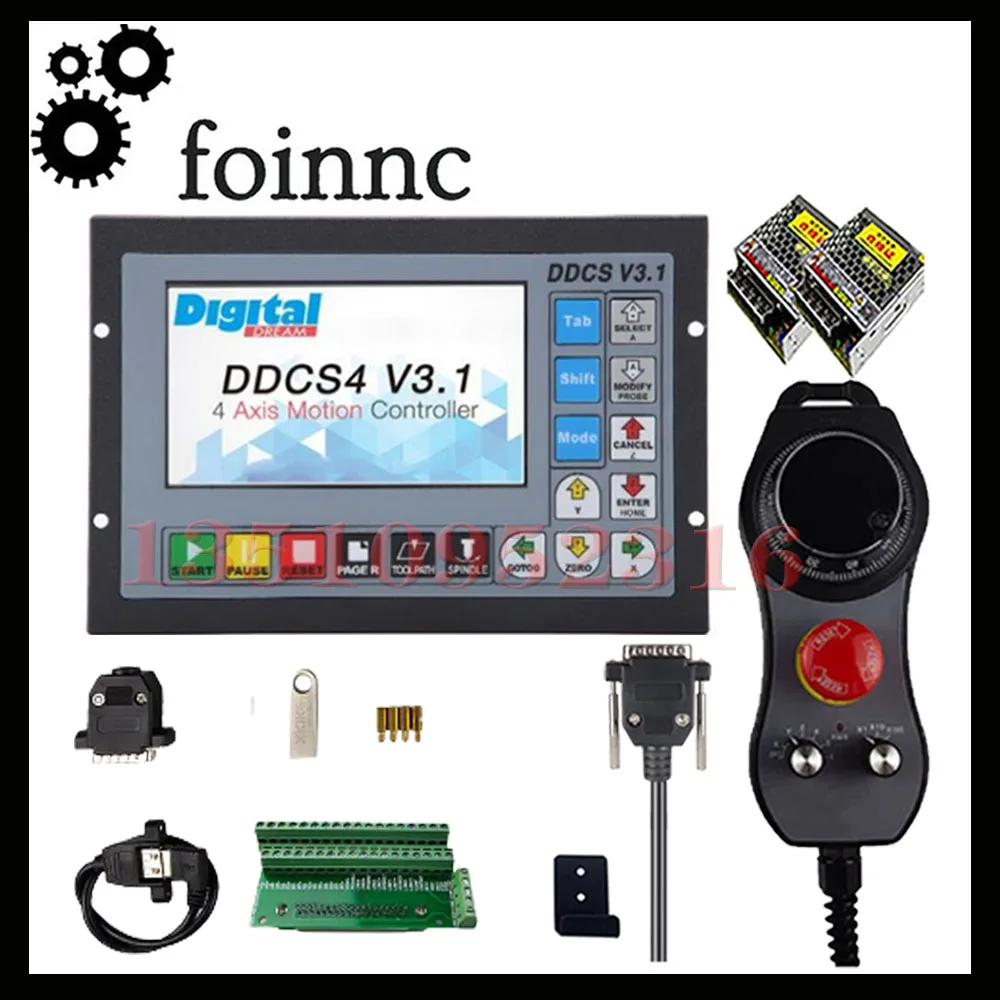 

Ddcsv3.1cnc Independent Controller Kit, 3-axis 4-axis, 500khz, G Code, 4-axis Emergency Stop, Mpg Electronic Handwheel 75w24v Dc