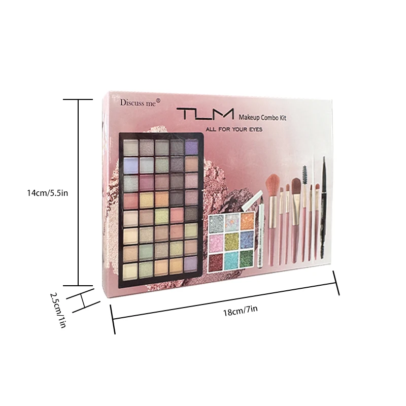 TUM All-in-One-Make-up-Set für die Augen, komplettes Kit-Set, All-in-One-Make-up-Sets inklusive Augenbrauen-Eyeliner-Lidschatten