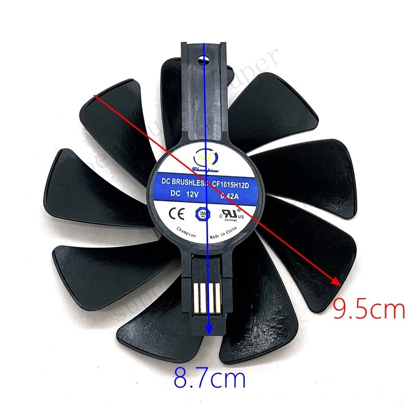S+   95MM CF1015H12D Gear Graphics Card Fan Cooler Fan Replacement Sapphire Fans