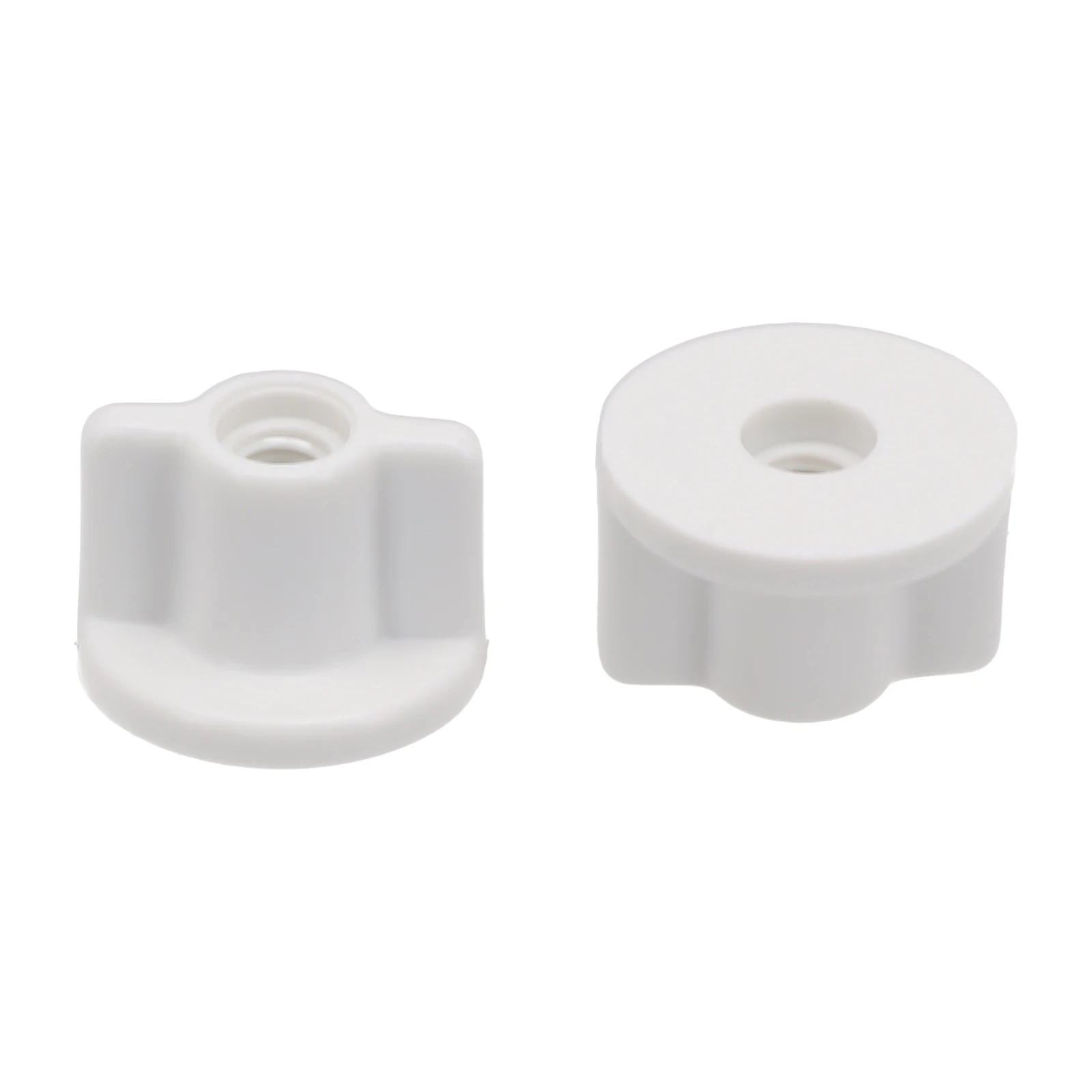 6MM Plastic Screw Back Nut Replacement for Toilet Seat Bottom - 2PCS White Fixing Nut Compatible with 6MM Screws & 2.5cm Size
