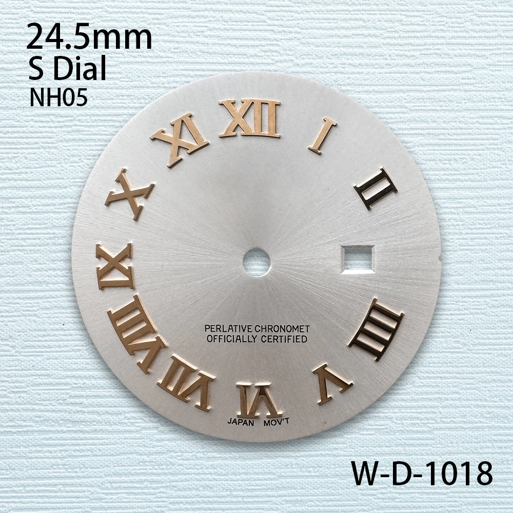 24.5mm S Logo Rome Lady Dial Fit NH05 Japanese Movement High-Quality Sunray Dial Watch Modified Accessories