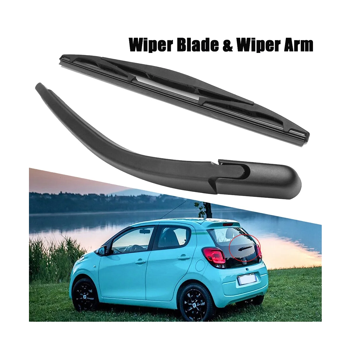 New Rear Windshields Windscreen Wiper Arm & Blade Set for 107 C1