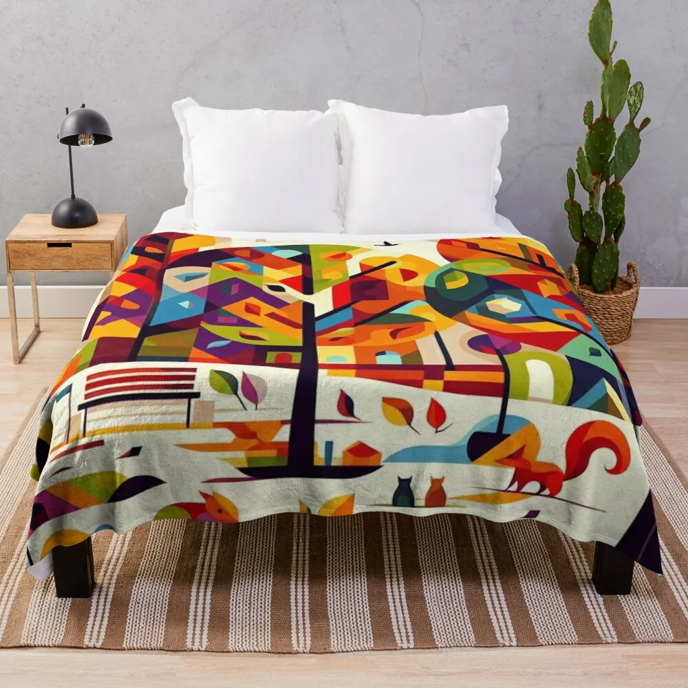 

Abstract park Throw Blanket Thins Vintage Large Blankets
