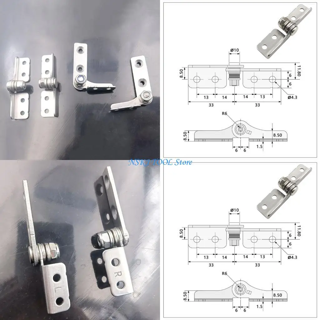 L8RC Stable Stainless Steel Hinges Providing Quiet Closing Action And Easy To Install Adjustable Torque Hinges