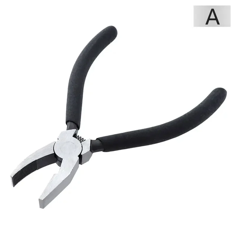 6 Inch/ 8 Inch Flat Nose Pliers With Adjustable Screw / Spring, Glass And Ceramic Trimming Pliers High Carbon Steel Clamp