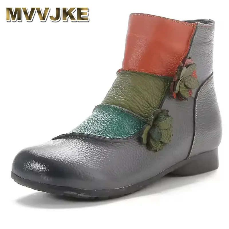 chaussures-chaudes-en-coton-automne-hiver-bottes-courtes-a-talons-bas-peau-de-vache-florale-couleur-bloquee-bottes-en-cuir-veritable-pour-femmes-grande-taille