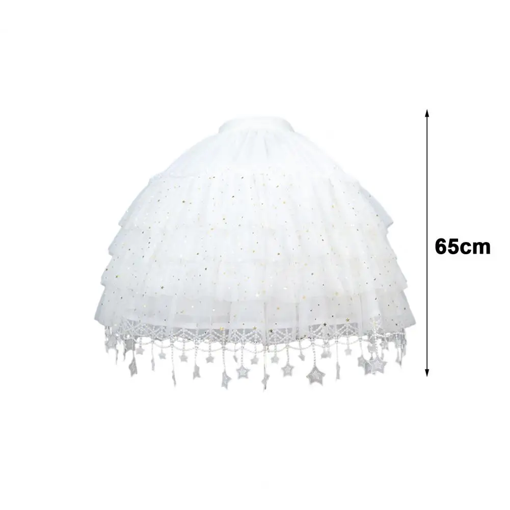 2024 Women Ruffled Petticoat Fluffy Bubble Skirt Crinoline Underskirt No Hoop Boneless Lolita Skirt With Tulle Skirt Cosplay  ﻿