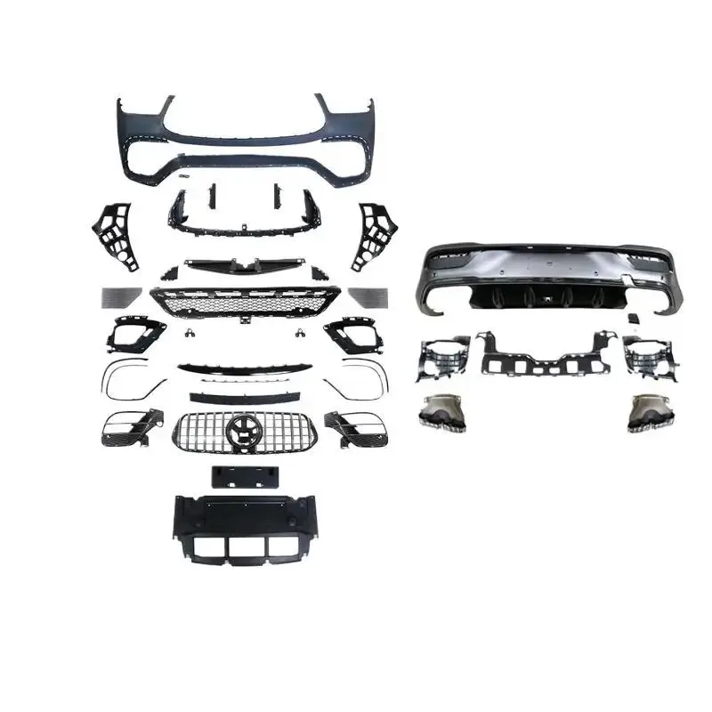 

Front Bumper Grille Lip Spoiler Sp Diffuser Protector Guard Front Body Kit for GLE Class W167 2020-
