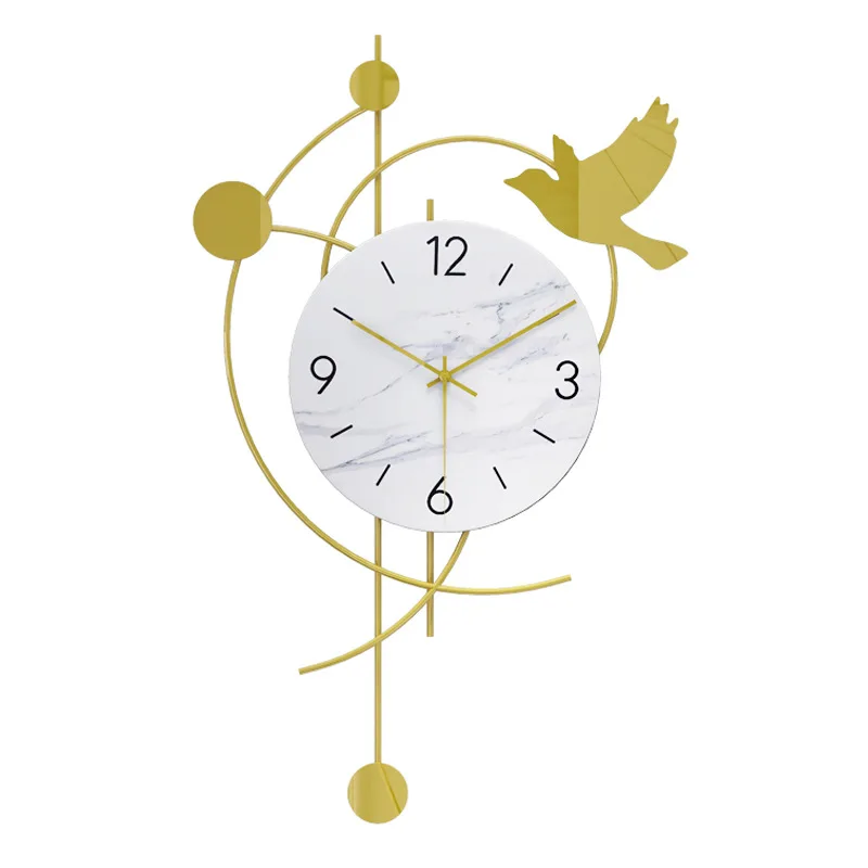 Bird Fashion Simple Wall Clock Room Dining Room Creative Light Art Decorative Iron Art New Mute
