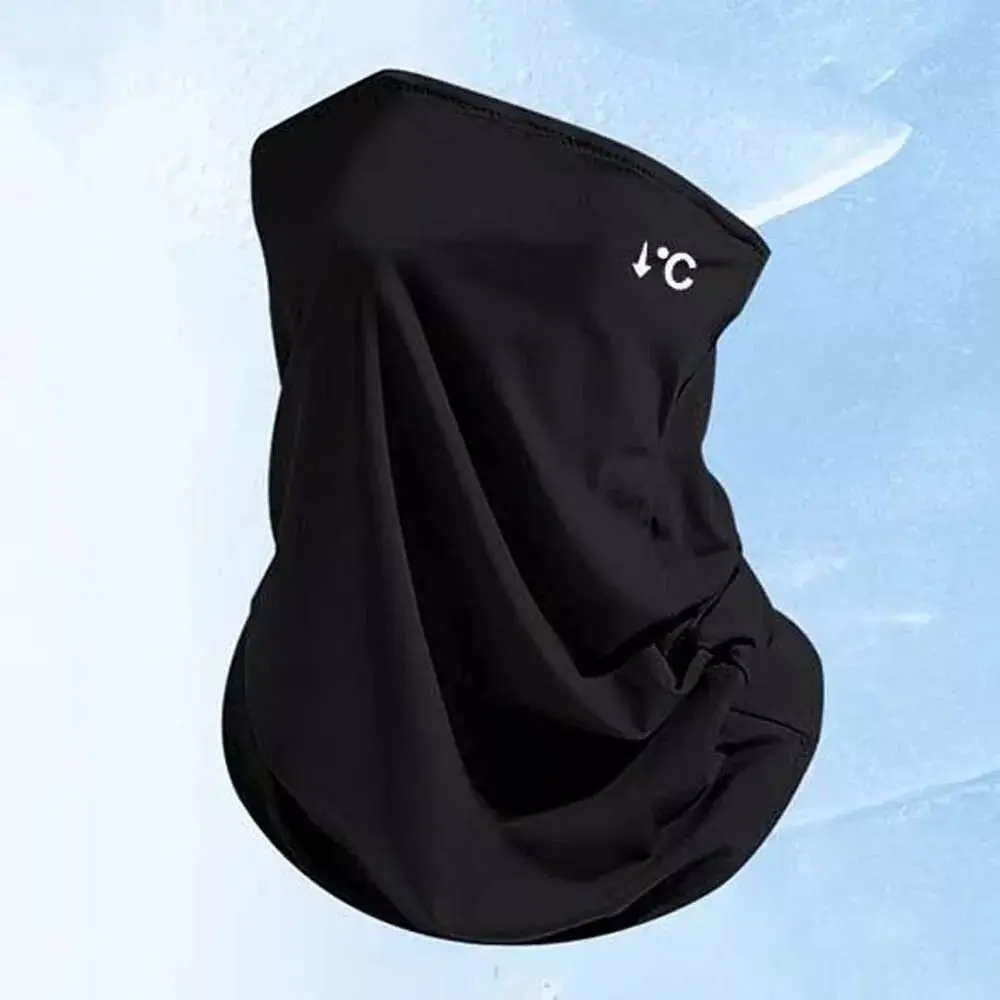 New UPF50+ Ice Silk Mask Quick Drying Neck Protection Sun Protection Mask Breathable Polyester Sunscreen Veil Cycling