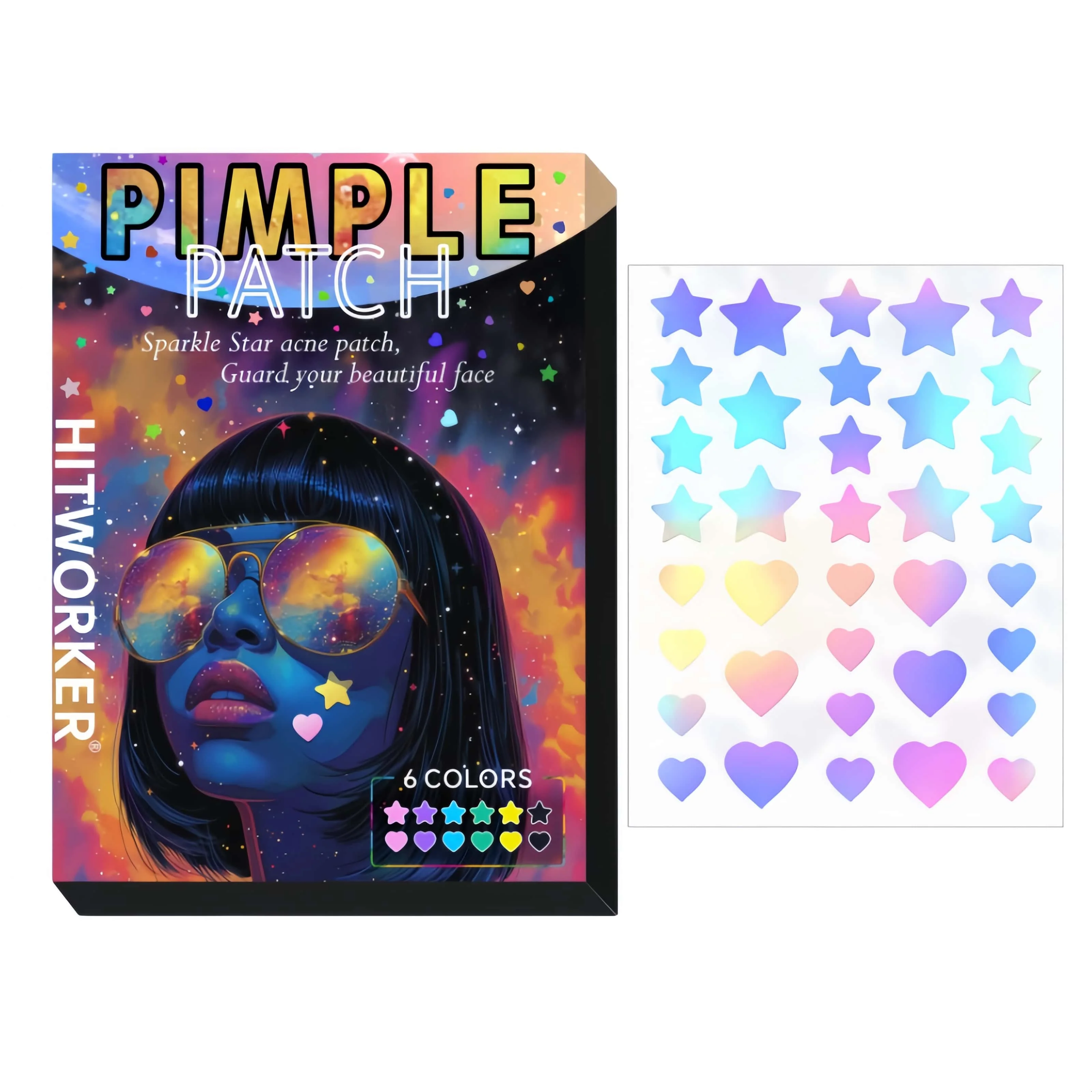 Cool New Acne Patches Heart-Shaped/Star-Shaped Moisturizing Acne Patches, designed specifically to cover pimples and blemishes