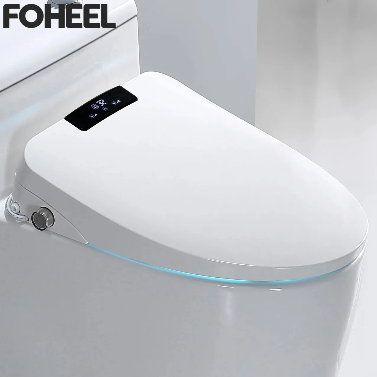 FOHEEL LCD Display Bidet Intelligent Heating Seat Wc Auto Open Smart Toilet Cover Electronic