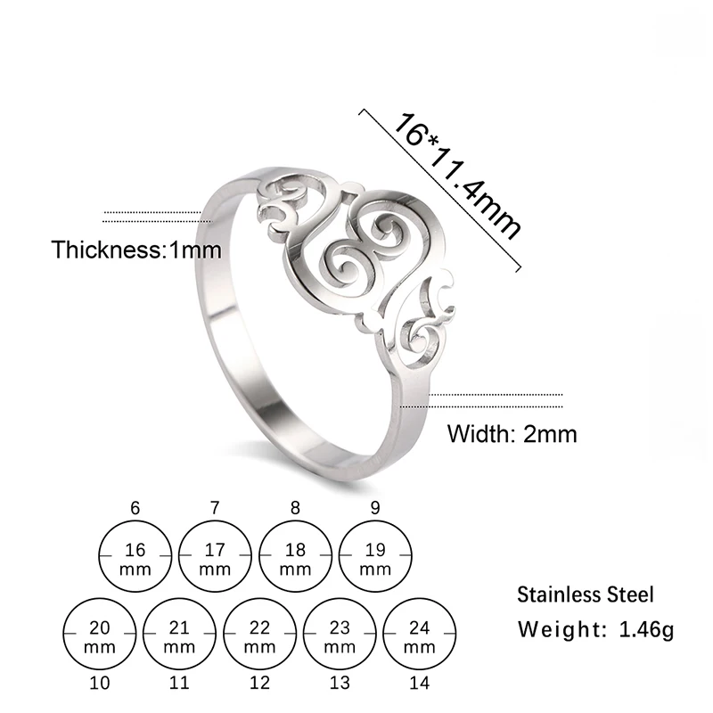 Edelstahl Hohl Pfirsich Herz Ringe Für Frauen Vorschlagen, Verlobung, Hochzeit Ring Vintage-Schmuck Anillos Valentinstag Geschenk – Detail 9