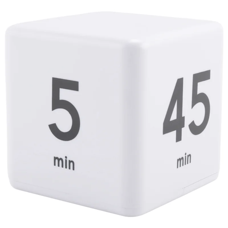 A41Z-Cube Timer Kitchen Timer Time Management Timer Gravity Sensor Flip For Time Management And Countdown 25-5-45-15 Minutes