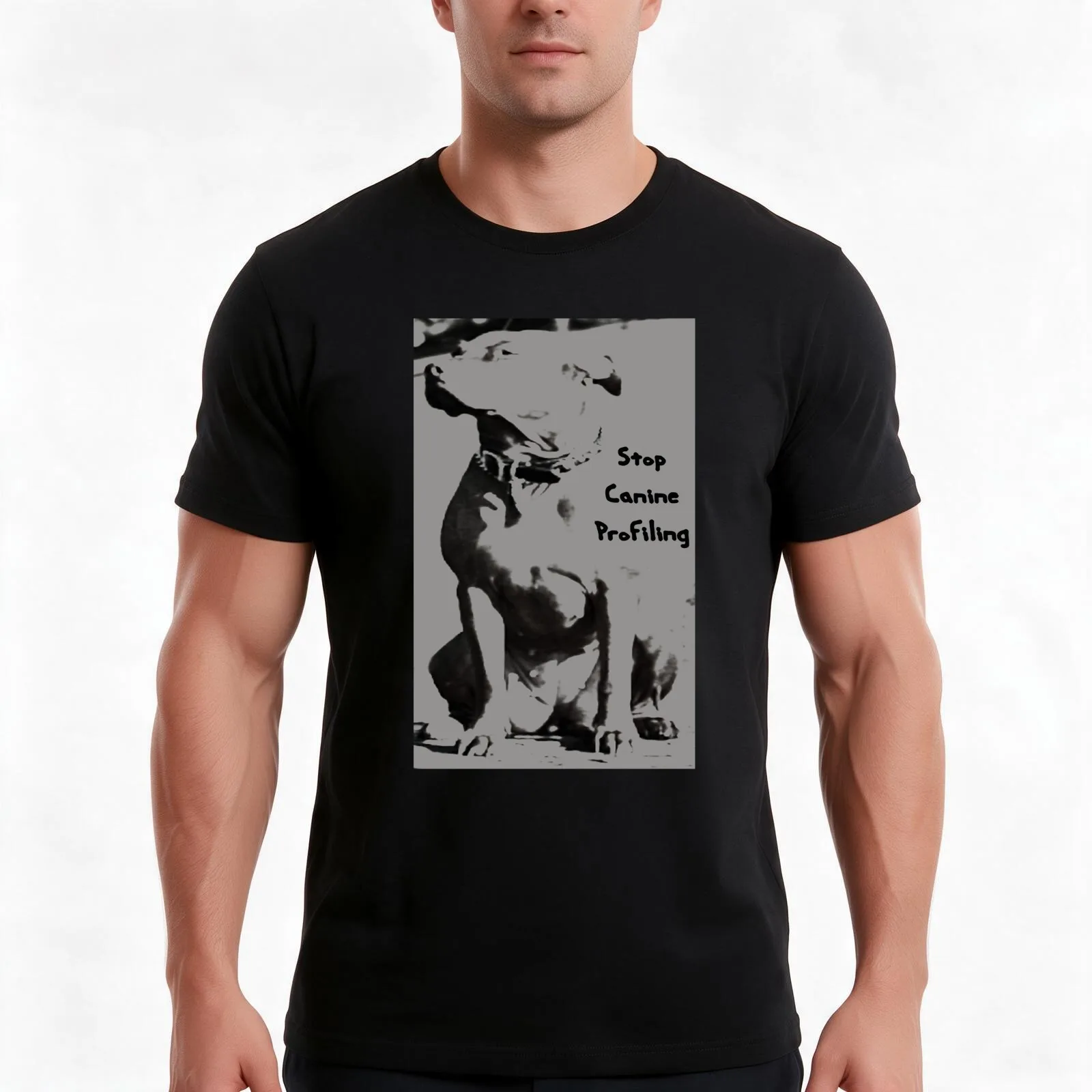 Stop Canine Profiling T-Shirt Summer Casual Cotton Tee Oversized Streetwear Tops Vintage Graphic Print Unisex Men Women