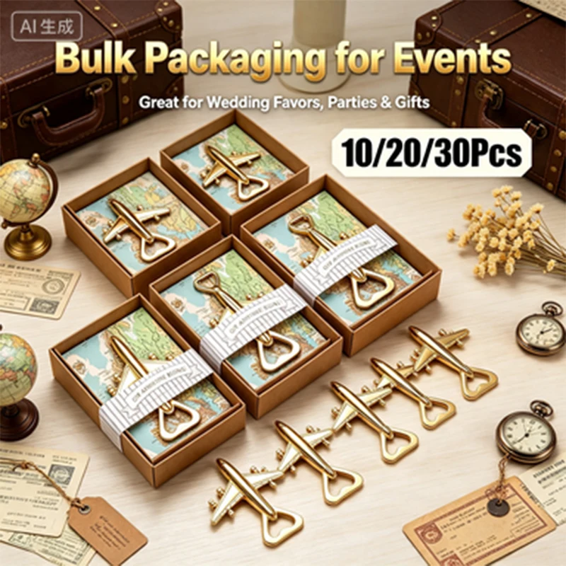 10-30Pcs Airplane Bottle Opener Keepsake Gift for Wedding Guests
