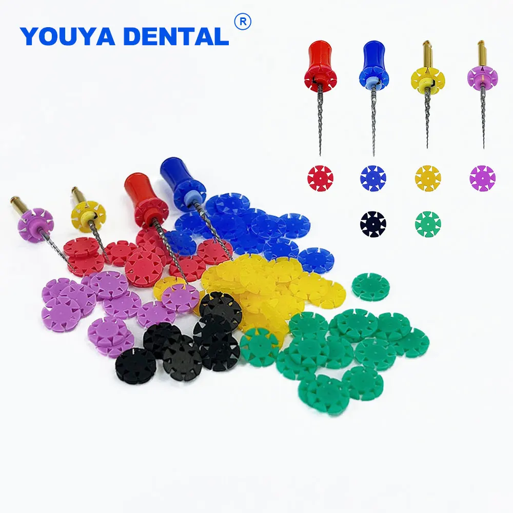 

100pc/Bag Dental Marking Circle Ring Counting Endo Root Canal File Flower Disinfection Stopper dentistry Materials instrument