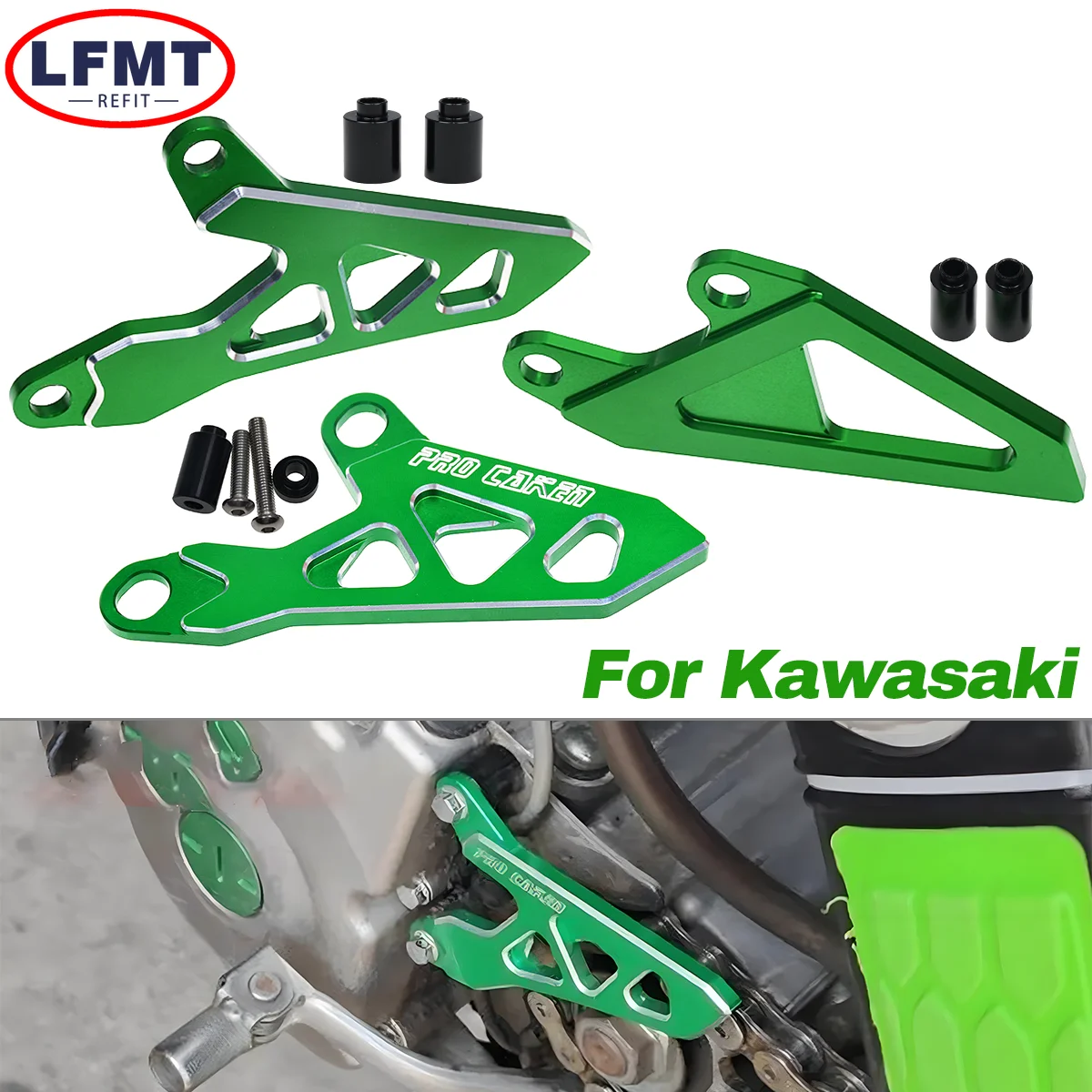 

For Kawasaki KX250F KX125 KX250 KX250F KX450F KLX250 D-TRACKER Motorcycle CNC Front Sprocket Cover Chain Protector Guard Parts