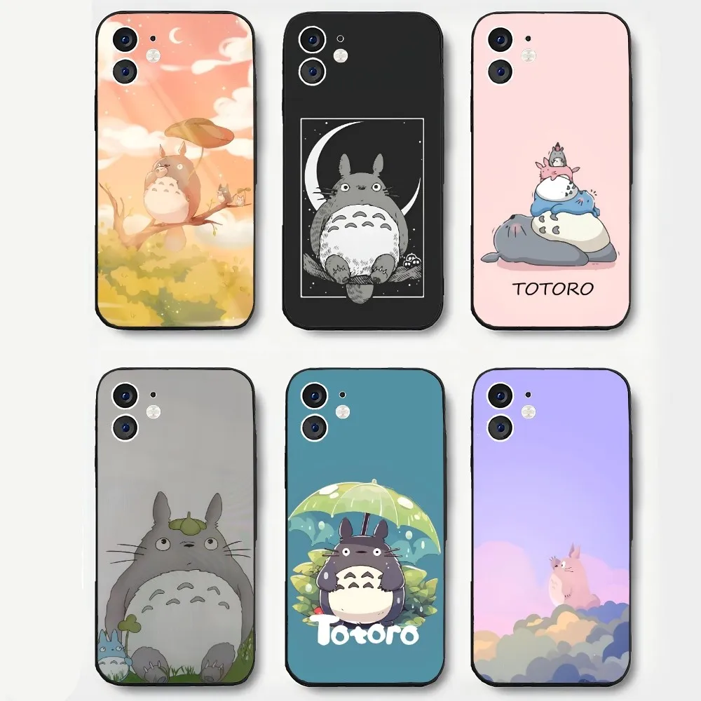 

EPC T-Totoro аниме чехол для телефона силиконовый мягкий для IPhone 16, 15, 14, 13, 12, 11 Plus Pro Max Plus