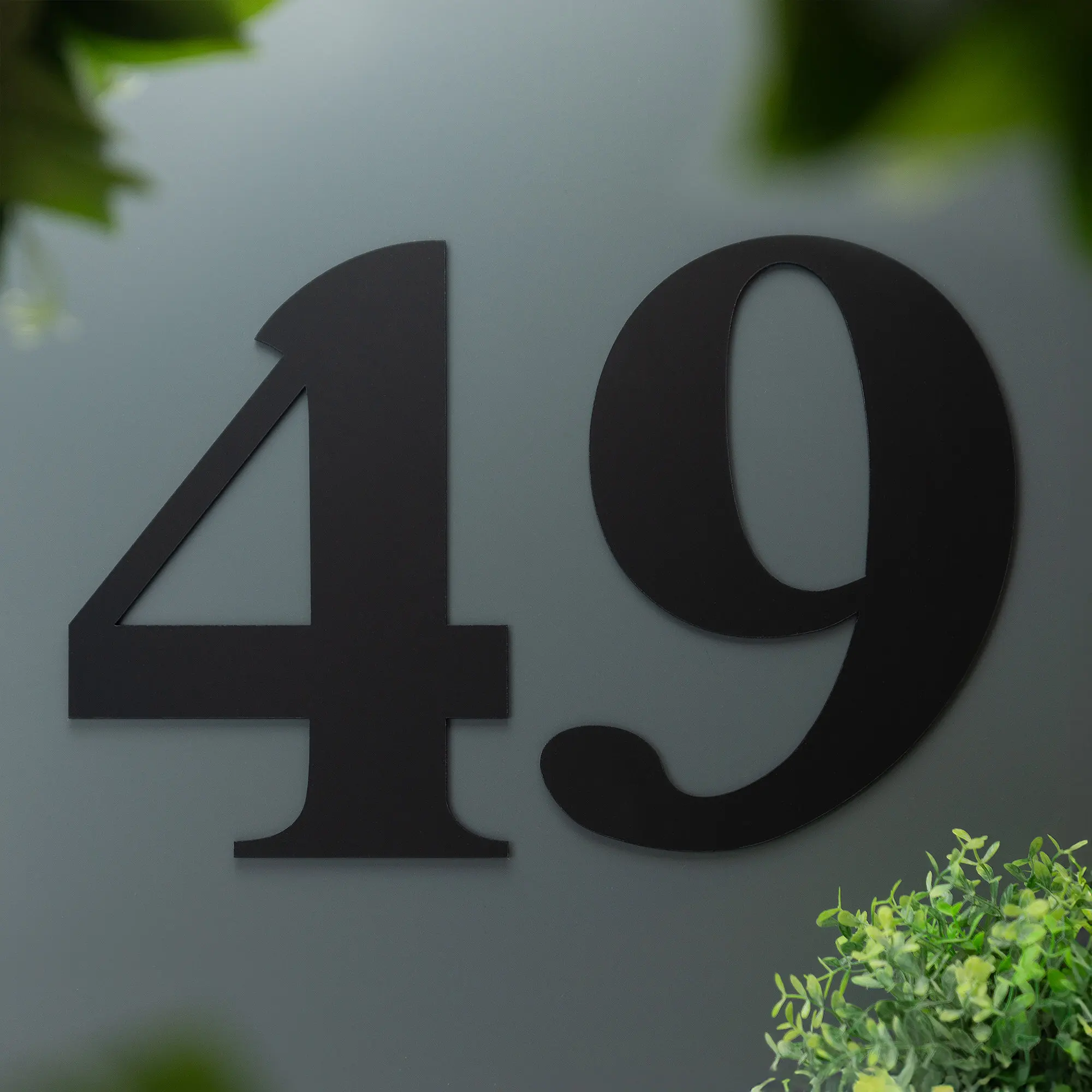 Modern House Numbers Matte and Gloss Finishes Gold Black Silver Outdoor Floating Digital Mailbox Sign Multiple Sizes Available