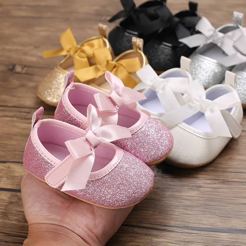 Baby Shoes Infant Newborn Baby Girl Princess Non-Slip Sequins Baby Shoes