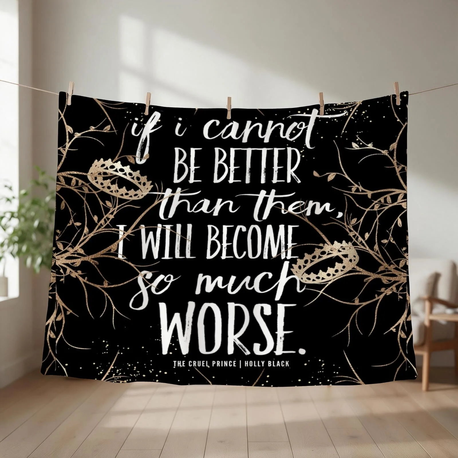 Cruel Prince If I Cannot Be Better Than Them Book Quote Throw Blanket christmas decoration Soft Decorative Sofa Tourist Blankets