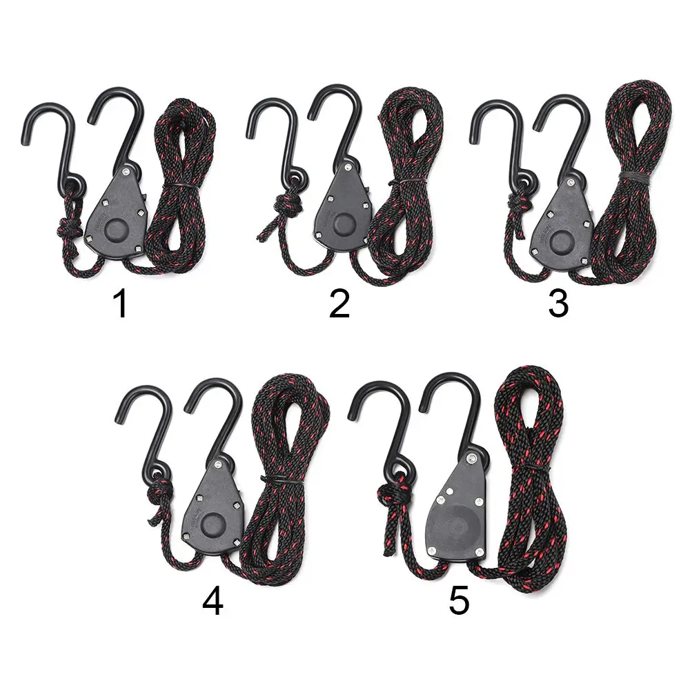 Pulley Ratchets Kayak And Canoe Boat Bow Stern Rope Lock Tie Down Strap 1/4 1/8 Inch Heavy Duty Adjustable Hanging Rope Clip