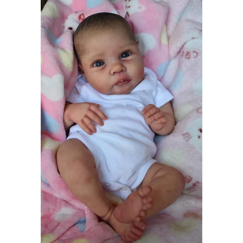 20 cali Miley już malowane Reborn Doll części obudzić realistyczne dziecko 3D malowanie z widocznymi żyłkami tkaniny ciała w zestawie