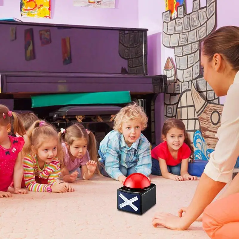 Buzzers de réponse avec lumière et son d'alarme pour les farces, bouton de sonnerie, réunion de famille, spectacle de jeu