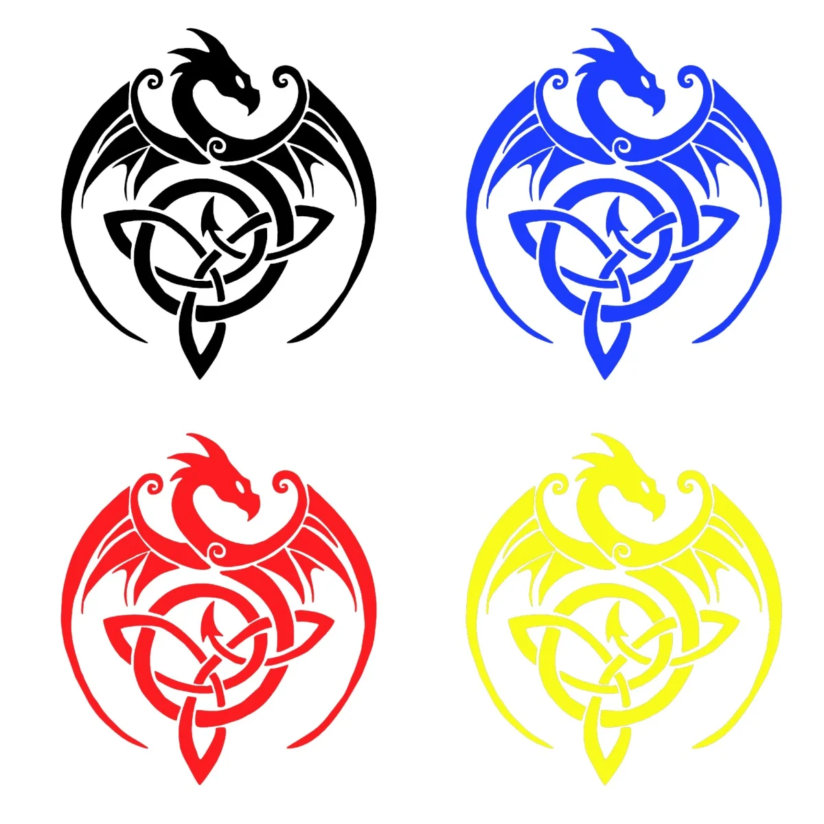 

Personalized Dragon with Celtic Knot Car Stickers Motorcycle Decorative Accessories Creative Vinyl Decal