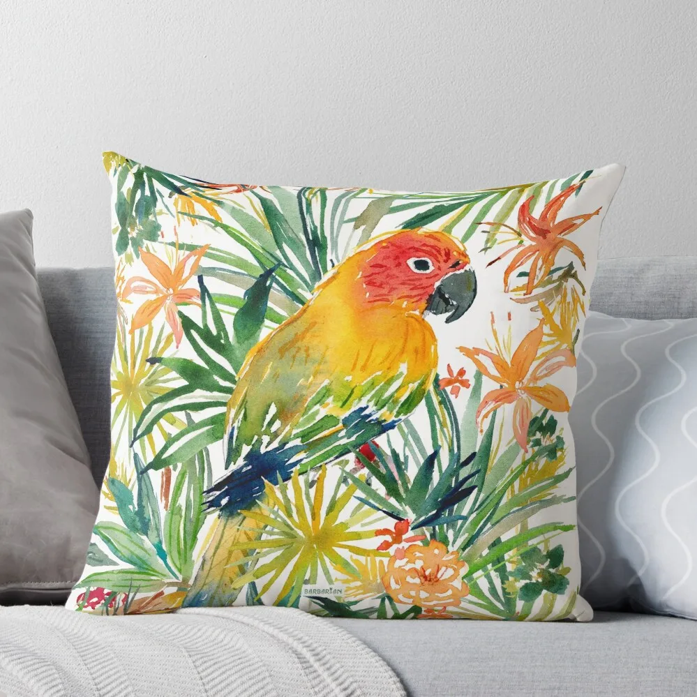 SONIA THE SUN CONURE Throw Pillow Cusions Cover autumn pillowcase